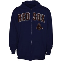 MLB Majestic Boston Red Sox Youth High and Tight Full Zip Hoodie - Navy Blue