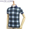 Polo Ralph Lauren Mens Custom-fit Big Pony Polo Shirt, Navy Plaid