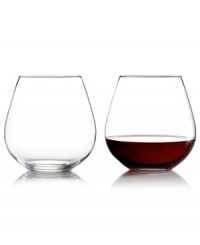 Highlight the unique properties of red wine with the original varietal-specific tumbler: Riedel O wine glasses. A stemless, easy-to-stack shape in durable crystal make the set ideal for every day and casual entertaining.