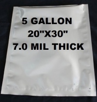 (10) 5 Gallon Mylar Bags 20x30 7.0 MILS THICK