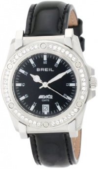 Breil Milano Men's TW0799 Manta Crystal Bezel Date Patent Leather Watch