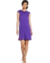 Catherine Malandrino Women's Reversible Cap Sleeve Dress, Purple, 12