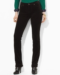 An essential pant features a slim, straight leg and a hint of stretch for a versatile, modern look.