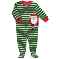 Carter's Santa Clause Christmas Footed Sleeper Pjs Microfleece Pajamas