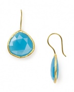 Coralia Leets' charming teardrop earrings feature gold wire framing faceted quartz.