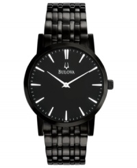 Endless mystery makes the man with this blacked out watch from Bulova.