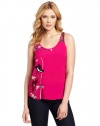 French Connection Women's Fast Anya Flower Top, Pink, 0