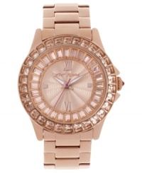 Go glam or go home with this rosy watch with Swarovki sparkle from Betsey Johnson.