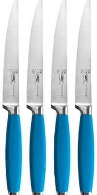 Ginsu Sofuto Series Japanese 420J2 Stainless Steel 4-Piece Lotus Style Steak Knife Set 5828