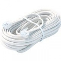 100FT 6-WIRE Mod Tel Cord Wht Premium Retail Blister Pack