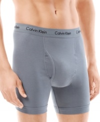 An instant classic from Calvin Klein. This two pack combines boxer-like freedom and brief-like support.