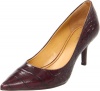 Nine West Women's Austin Pump,Wine Croc,6.5 M US