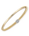 Genuine David Yurman (TM) Bracelet. David Yurman Lu 18K Yellow Gold & Diamonds Bangle. grams in weight. 100% Satisfaction Guaranteed.