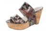 NINE WEST LARYSA BLACK PINK MULTI WOMENS SLIDE Size 9.5M