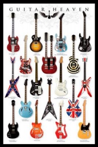 Guitar Heaven Chart of Famous Guitars Music Poster Print - 24x36 Collections Poster Print, 24x36 Poster Print, 24x36