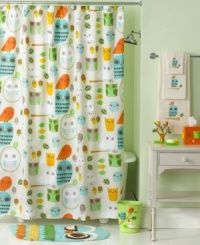 Hoo says owls only come out at night? Wise up to the new look in bath with the Give a Hoot shower curtain, featuring whimsical owls, branches and leaves in a palette that's just right, morning or midnight.