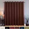 Wide Width Grommet Top Thermal Blackout Curtain 100W X 95L Panel - Chocolate - BWW - GT