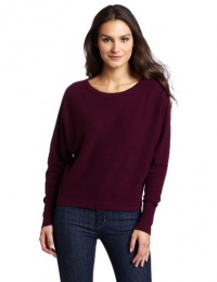 BCBGMAXAZRIA Women's Camille Cropped Dolman Sweater, Deep Port, Small