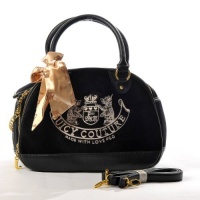 Juicy Couture Embroidery Travel Outdoor Dog Cat Pet Carrier Handbag Tote Purse Black