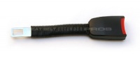 8 Rigid Car Seat Belt Extender - Black - Type A (7/8 wide metal tongue) - Buckles Right In!