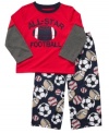 Sports star. He can dream of the big game with this sleepwear set from Carter's, with a layered tee and cozy pajama pants.