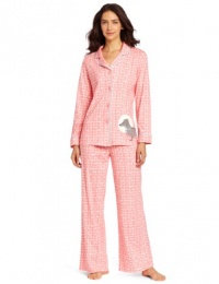 Hue Sleepwear Women's Knit Notched Sheep Set