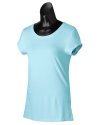 Alo W1004 Ladies' 5.4 oz. Short-Sleeve Bamboo T-Shirt - Aqua/White - XL