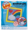 Colorbok Rainbow Learn To Sew Needlepoint Kit, 6-Inch by 6-Inch, Yellow Frame