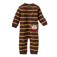 Carter's Infant Long Sleeve One Piece Snap Fleece Coverall - Monkey in Scarf-6 Months