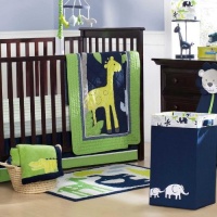 Safari Sky 5 Piece Baby Crib Bedding Set with Bumper by Carters