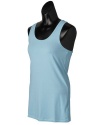 Alo Ladies 5.5 oz. Racerback Bamboo Tank - AQUA/WHITE - 2XL