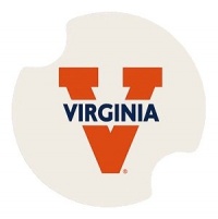 Set of Two University Of Virginia Carster Car Drink Coasters - Style DUVA