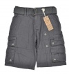 LRG - Kids Boys 2-7 Little One Hitter Quitter Cargo Shorts, Dark Charcoal, 4