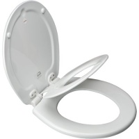 Bemis 583SLOW Round Toilet Seat with NextStep® Built-in Potty SeatTM, Whisper?Close® with Easy?, White