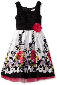 Bloome Girls 7-16 Floral Occasion Dress, Black/Pink, 8