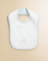 This adorable, must-have bib is crafted from soft quilted cotton with signature embroidery.Snap closureCottonMachine washImported