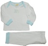 ABSORBA Baby-Boys Newborn 2 Piece Pant Set, White, 0-3 Months