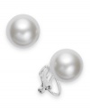 Looking for subtle sophistication? These glass pearl (10mm) earrings from Lauren Ralph Lauren are timeless and graceful. Clip-on backing for non-pierced ears. Set in silver tone mixed metal.