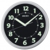 Seiko Wall Clock Silver-Tone Metallic Case Luminous  Numerals