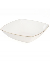 With lightweight construction in fine bone china, a softly squared design and platinum edging, the Mikasa Couture Platinum hostess bowl (shown back) offers a new take on sophisticated modern dining.