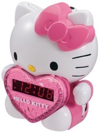 Hello Kitty AM/FM Projection Alarm Clock Radio with Battery Back-up