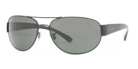 Ray-Ban RB3448 Sunglasses 63 mm, Polarized, Black/Polarized Green