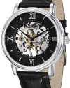 Stuhrling Original Men's 458G2.33151SET Classic Delphi Chamberlain Mechanical Skeleton Black Dial Watch Set