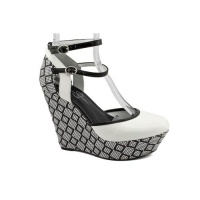 Jessica Simpson Pace Platform Wedges Shoes White Womens