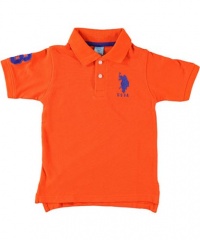 U.S. Polo Assn. Classic Letters Pique Polo Shirt (Sizes 2T - 4T)