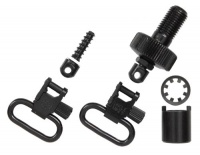 Uncle Mike's Quick Detachable Mossberg 500 12-Gauge Bolt Set Sling Swivels (Blued, 1-Inch Loop)