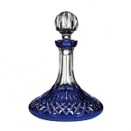 This grand Waterford decanter updates the dazzling crosshatch Lismore pattern in regal cobalt and clear crystal.