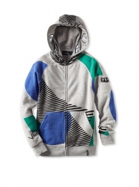 Volcom Boys 8-20 Vacation Full Zip Youth, Heather Gray, Large