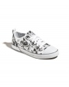 Guess Kids Alba Low Fashion Sneaker,White Sparkle Floral,4 M US Big Kid