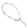 Sterling Silver Clear Crystal Anklet 9 9.5 10 inch Ankle Bracelet Made with Swarovski Elements